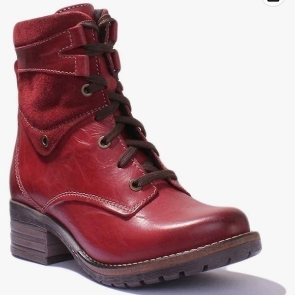 Dromedaris Women's Kara Combat Lace-up Comfort Boot with Inside Zip - Picture 6 of 14